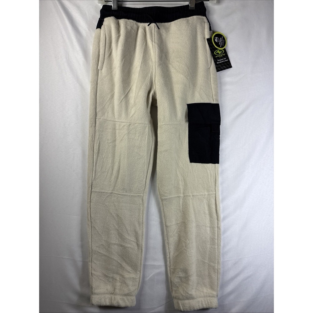 Athletic Works Boys Polar Fleece Pants Size L 10-12 White New with Tags NWT